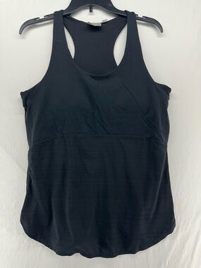 Athleta Tank Top Women XL Black Daydreamer Built In Support Athletic Stretch
